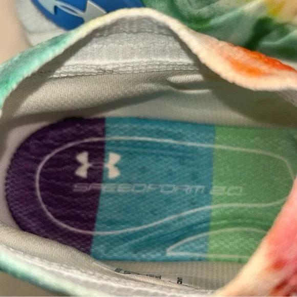 Under Armour HOVR Unisex EUC Running Shoes Sizes: Men 12.5 Women 14 Rainbow Athletic Shoes